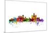 Detroit Michigan Skyline-Michael Tompsett-Mounted Art Print