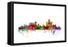 Detroit Michigan Skyline-Michael Tompsett-Framed Stretched Canvas