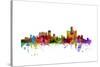 Detroit Michigan Skyline-Michael Tompsett-Stretched Canvas