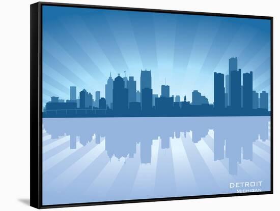 Detroit, Michigan Skyline-Yurkaimmortal-Framed Stretched Canvas