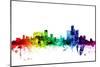 Detroit Michigan Skyline-Michael Tompsett-Mounted Art Print