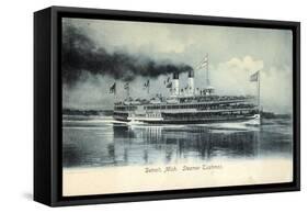 Detroit Michigan, Steamer Tashmoo, Raddampfer-null-Framed Stretched Canvas