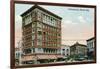 Detroit, Michigan - View of Peninsular Square-Lantern Press-Framed Art Print