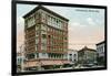 Detroit, Michigan - View of Peninsular Square-Lantern Press-Framed Art Print