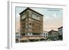 Detroit, Michigan - View of Peninsular Square-Lantern Press-Framed Art Print