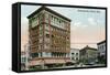 Detroit, Michigan - View of Peninsular Square-Lantern Press-Framed Stretched Canvas