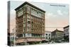 Detroit, Michigan - View of Peninsular Square-Lantern Press-Stretched Canvas