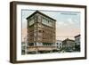 Detroit, Michigan - View of Peninsular Square-Lantern Press-Framed Art Print