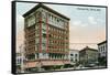 Detroit, Michigan - View of Peninsular Square-Lantern Press-Framed Stretched Canvas