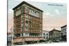 Detroit, Michigan - View of Peninsular Square-Lantern Press-Stretched Canvas