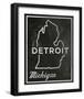 Detroit, Michigan-John Golden-Framed Giclee Print