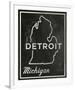 Detroit, Michigan-John W^ Golden-Framed Art Print