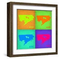 Detroit Pop Art Map 1-NaxArt-Framed Art Print