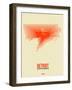 Detroit Radiant Map 2-NaxArt-Framed Art Print