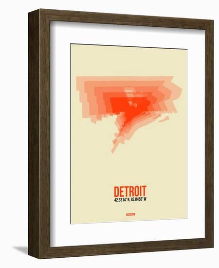 Detroit Radiant Map 2-NaxArt-Framed Art Print