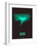 Detroit Radiant Map 4-NaxArt-Framed Art Print