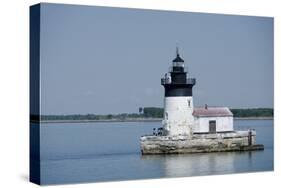 Detroit River Lighthouse, Wyandotte, Detroit River, Lake Erie, Michigan, USA-Cindy Miller Hopkins-Stretched Canvas