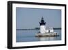 Detroit River Lighthouse, Wyandotte, Detroit River, Lake Erie, Michigan, USA-Cindy Miller Hopkins-Framed Photographic Print