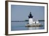 Detroit River Lighthouse, Wyandotte, Detroit River, Lake Erie, Michigan, USA-Cindy Miller Hopkins-Framed Photographic Print