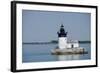 Detroit River Lighthouse, Wyandotte, Detroit River, Lake Erie, Michigan, USA-Cindy Miller Hopkins-Framed Photographic Print