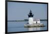 Detroit River Lighthouse, Wyandotte, Detroit River, Lake Erie, Michigan, USA-Cindy Miller Hopkins-Framed Photographic Print