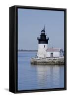 Detroit River Lighthouse, Wyandotte, Detroit River, Lake Erie, Michigan, USA-Cindy Miller Hopkins-Framed Stretched Canvas