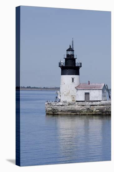 Detroit River Lighthouse, Wyandotte, Detroit River, Lake Erie, Michigan, USA-Cindy Miller Hopkins-Stretched Canvas