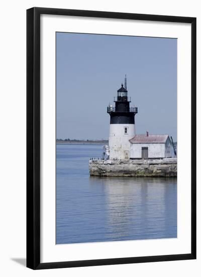 Detroit River Lighthouse, Wyandotte, Detroit River, Lake Erie, Michigan, USA-Cindy Miller Hopkins-Framed Photographic Print