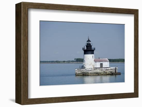 Detroit River Lighthouse, Wyandotte, Detroit River, Lake Erie, Michigan, USA-Cindy Miller Hopkins-Framed Photographic Print