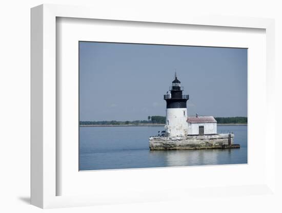 Detroit River Lighthouse, Wyandotte, Detroit River, Lake Erie, Michigan, USA-Cindy Miller Hopkins-Framed Photographic Print