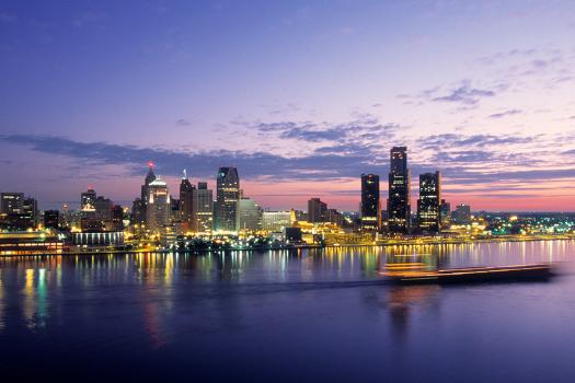 Detroit skyline at dawn, Wayne County, Michigan, USA' Photographic Print |  AllPosters.com