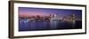 Detroit skyline at dusk, Wayne County, Michigan, USA-null-Framed Photographic Print