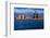 Detroit skyline at sunrise from Windsor, Canada-null-Framed Photographic Print