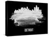 Detroit Skyline Brush Stroke - White-NaxArt-Stretched Canvas