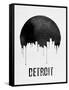 Detroit Skyline White-null-Framed Stretched Canvas