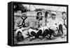 Detroit Tigers Players, Baseball Photo No.1 - Detroit, MI-Lantern Press-Framed Stretched Canvas