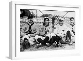 Detroit Tigers Players, Baseball Photo No.1 - Detroit, MI-Lantern Press-Framed Art Print