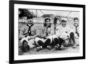 Detroit Tigers Players, Baseball Photo No.1 - Detroit, MI-Lantern Press-Framed Art Print