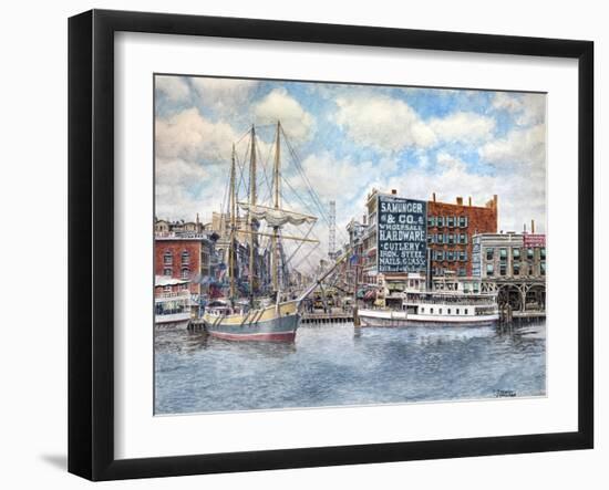 Detroit Water Front 1896-Stanton Manolakas-Framed Giclee Print