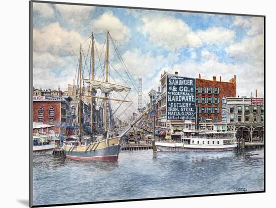 Detroit Water Front 1896-Stanton Manolakas-Mounted Giclee Print