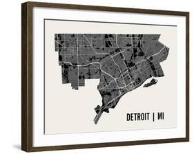 Detroit-Mr City Printing-Framed Art Print