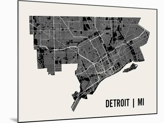 Detroit-Mr City Printing-Mounted Art Print