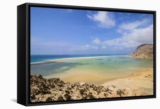 Detwah Lagoon Near Qalansia at the West Coast of the Island of Socotra, Yemen, Middle East-Michael Runkel-Framed Stretched Canvas