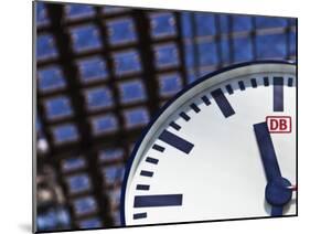 Deutsche Bahn Railway Station Clock in the Berlin Main Railway Station, Hauptbahnhoftiergarten, Ber-Cahir Davitt-Mounted Photographic Print