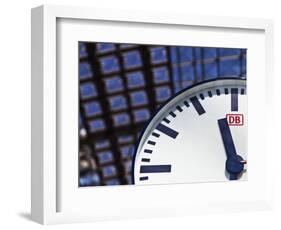 Deutsche Bahn Railway Station Clock in the Berlin Main Railway Station, Hauptbahnhoftiergarten, Ber-Cahir Davitt-Framed Photographic Print