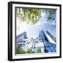 Deutsche Bank tower in Frankfurt am Main, Hesse, Germany-Jan Christopher Becke-Framed Photographic Print