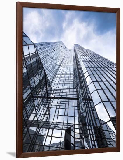 Deutsche Bank tower in Frankfurt am Main, Hesse, Germany-Jan Christopher Becke-Framed Photographic Print