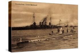 Deutsche Kriegsschiffe, Deutsches U Boot, Matrosen-null-Stretched Canvas