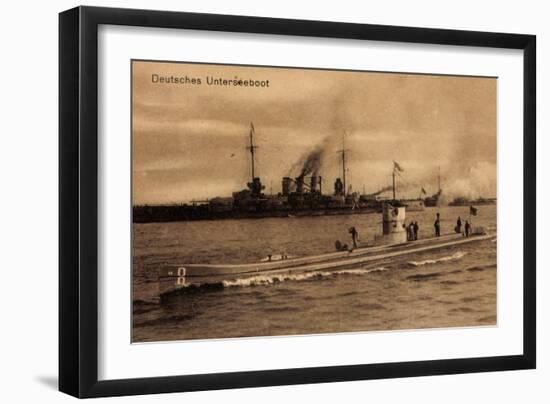 Deutsche Kriegsschiffe, Deutsches U Boot, Matrosen-null-Framed Giclee Print