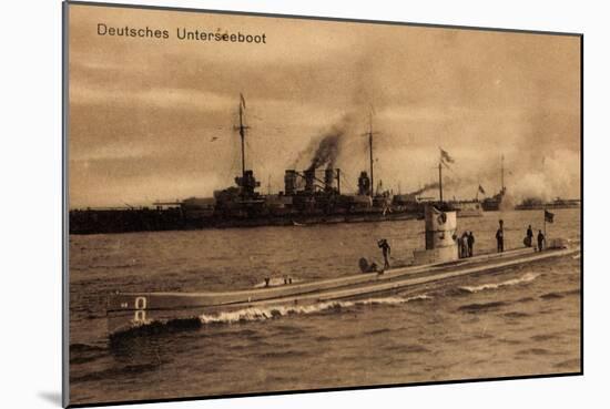 Deutsche Kriegsschiffe, Deutsches U Boot, Matrosen-null-Mounted Giclee Print